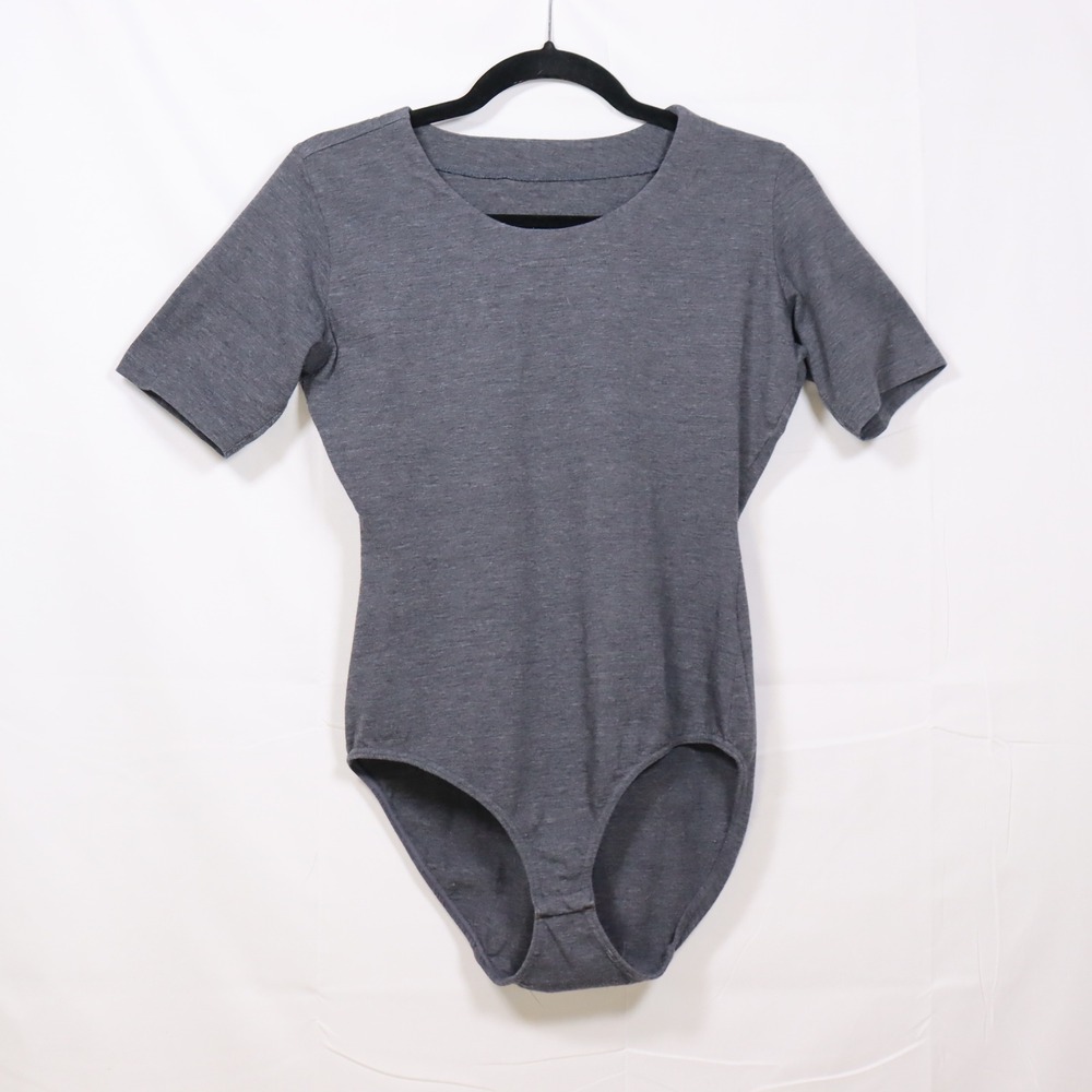 Reflections by Spiegel Bodysuit Medium Gray Womens Minimalist Basic